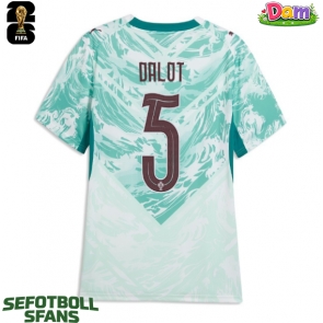 Portugal Diogo Dalot #5 Bortatröja Kvinnor VM 2026 Kortärmad